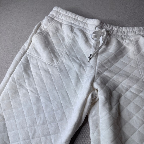 Jones New York Pants - Quiet Luxury Quilted Joggers Cream Jones New‎ York Sport Plus 1X Cozy Lounge